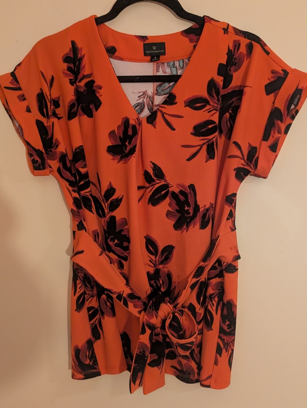 Worthington  Short-Sleeve Floral Tunic